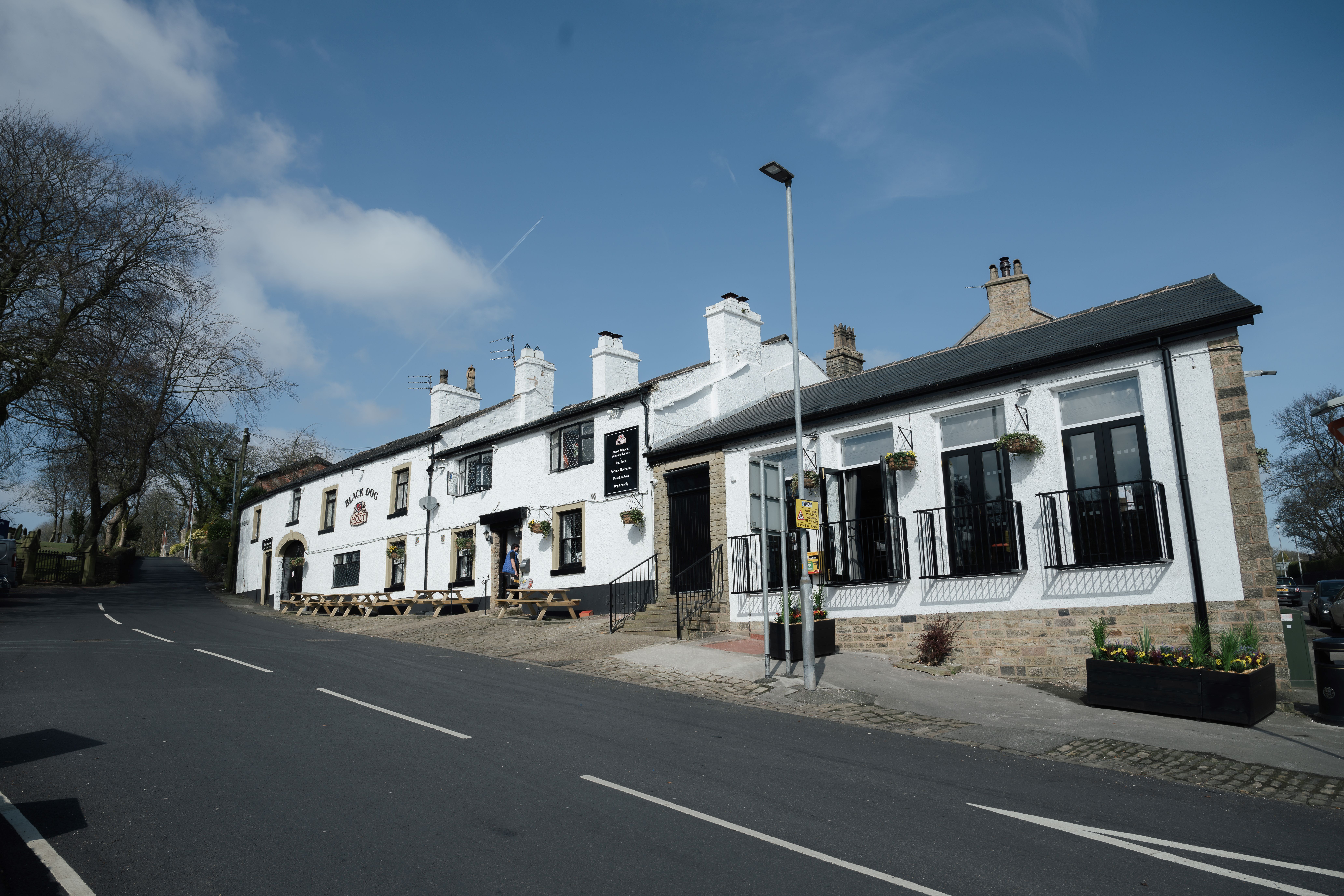 The front of the Black Dog pub