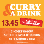 Curry & A Drink Wednesday Offer